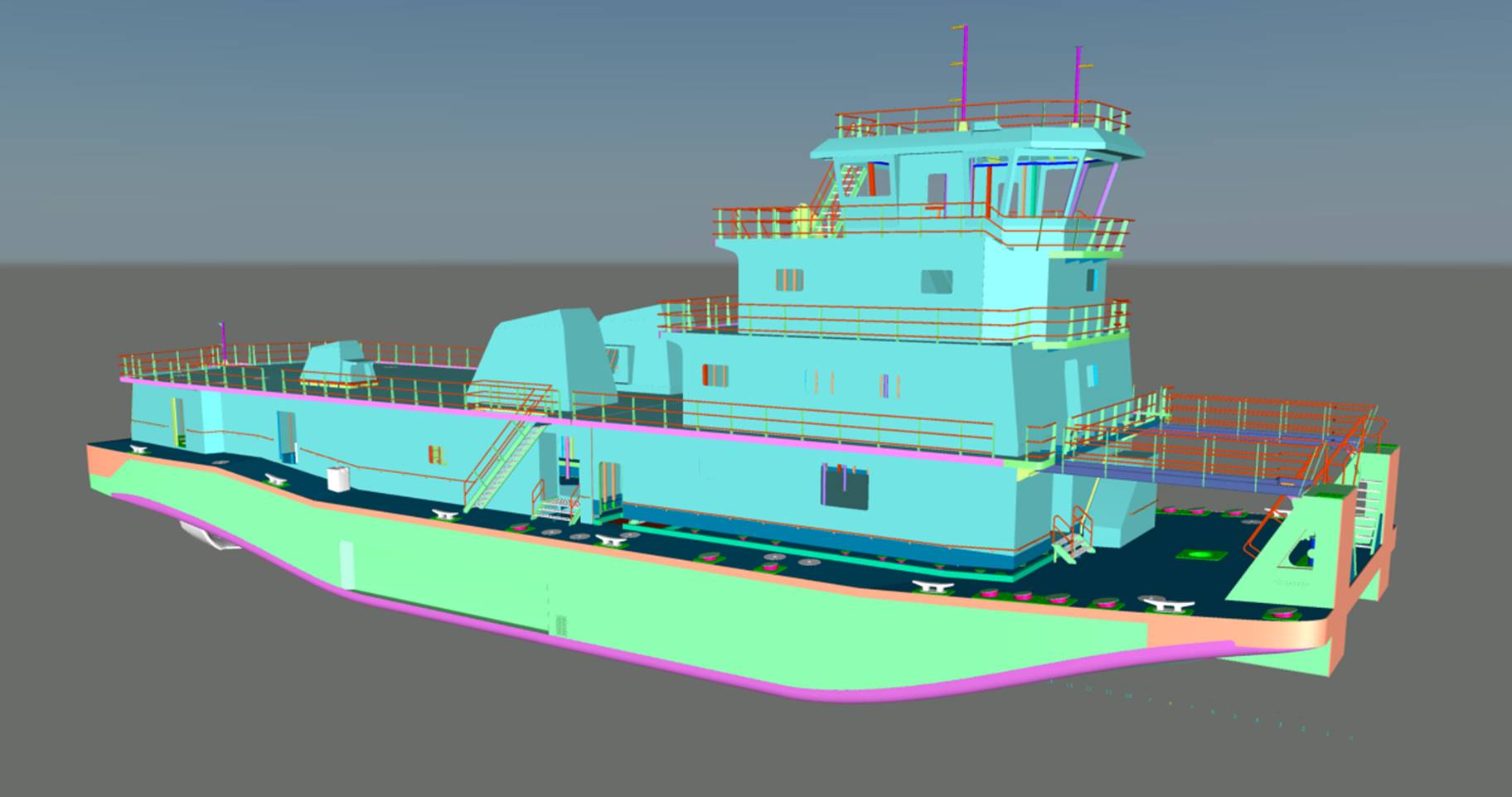 Conrad Shipyard Starts Production on Second 6000 HP Inland Towboat