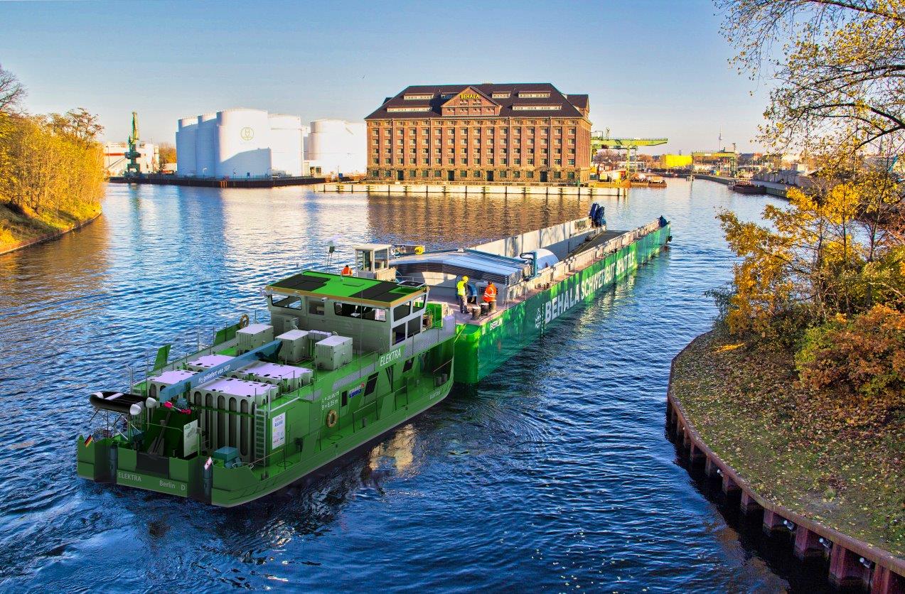 Delivery and naming ceremony first emission-free pusher tug ELEKTRA