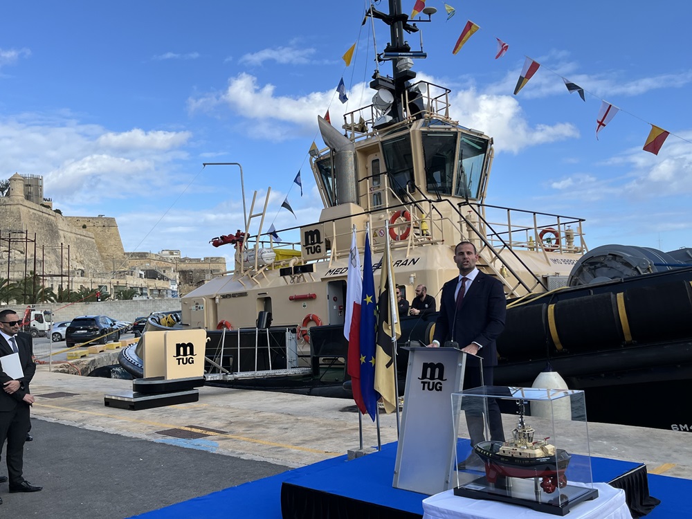 Damen RSD Tug 2513 named Med Aldebaran in Tug Malta ceremony