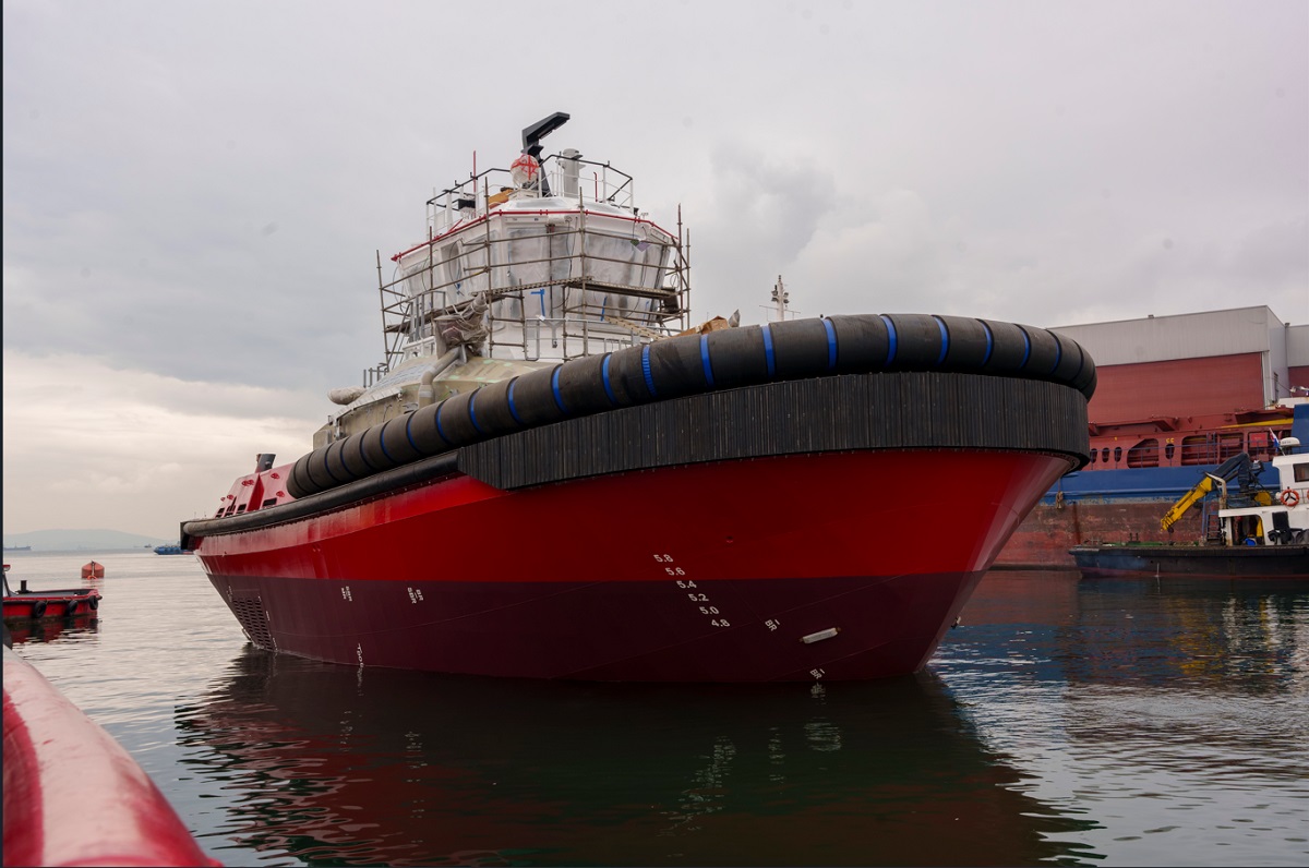 First electric powered emissions-free ElectRA tug for SANMAR’s own fleet launched