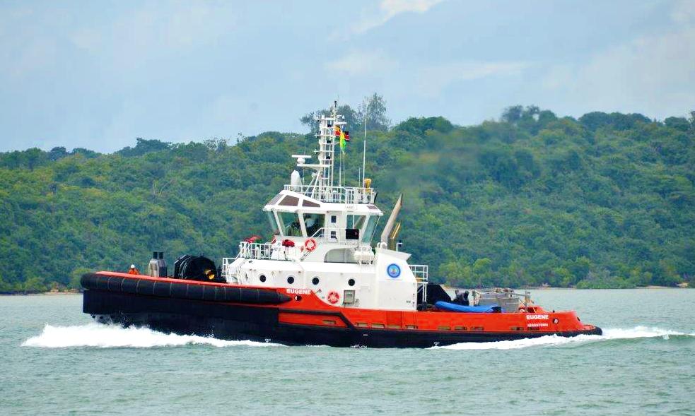 New MT Eugene welcomed by Mombasa tugs at the Kilindini Port