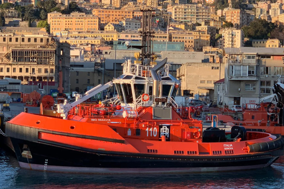 Rimorchiatori Riuniti Takes Delivery of Italia, a Modified Version of Robert Allan Ltd.’s TRAktor 2500-SX Tug