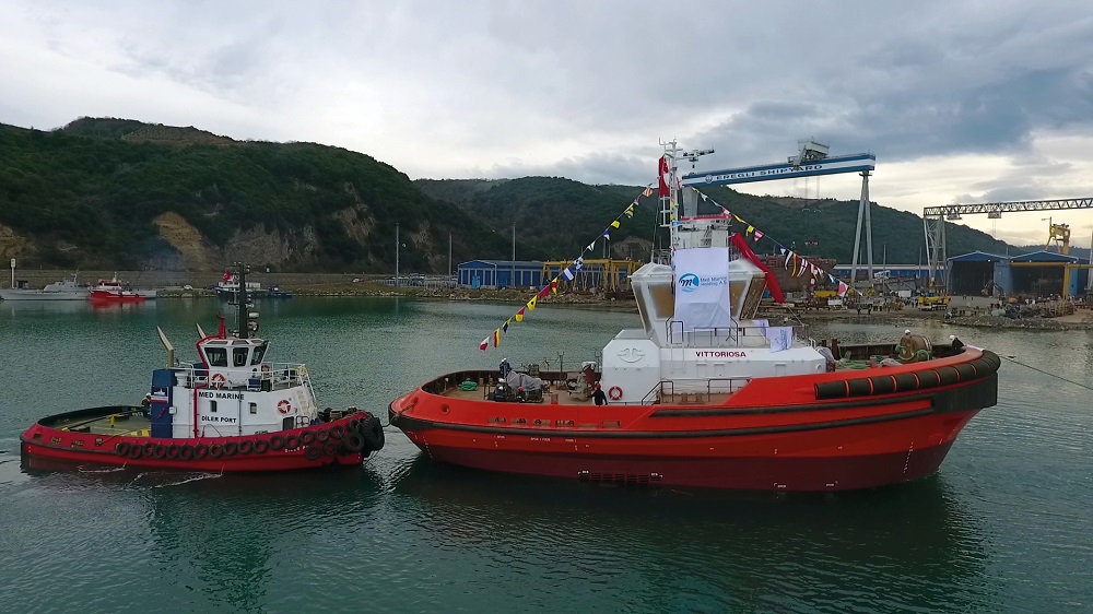 Med Marine successfully launched Rimorchiati Riuniti group’s 30m tugboat