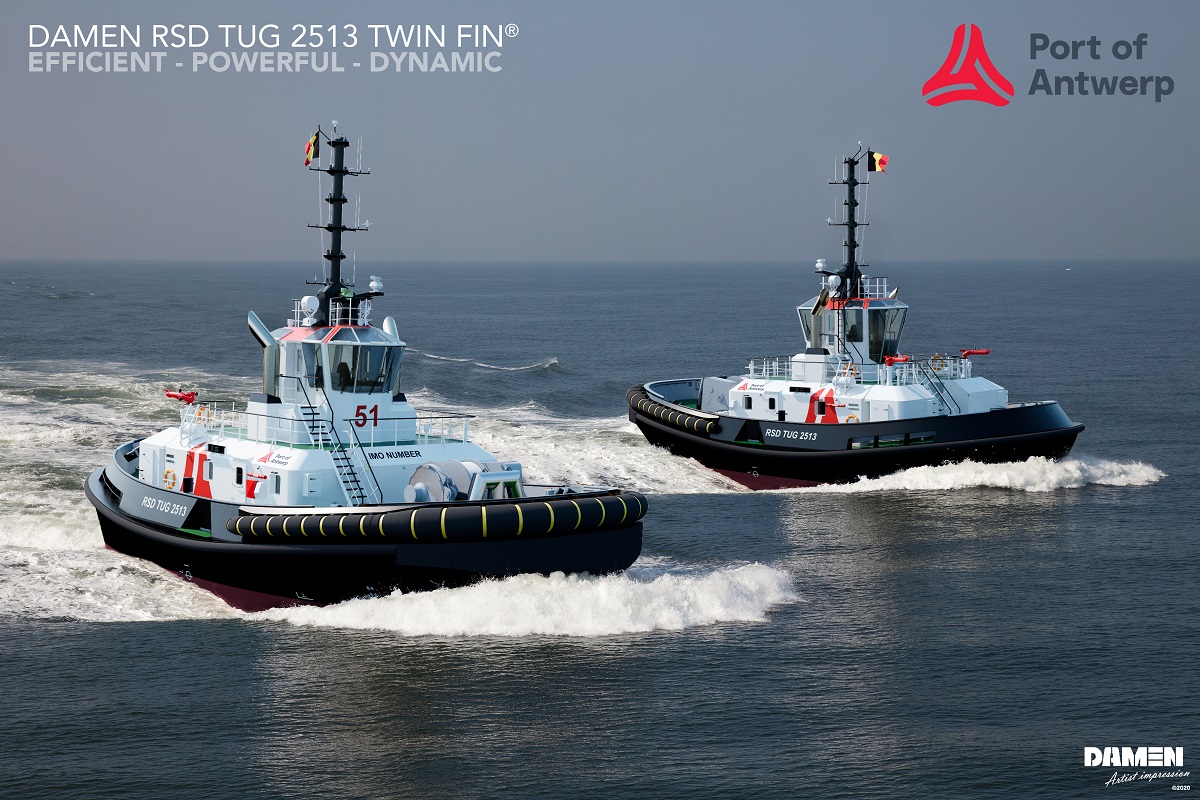 Damen signs contract with Port of Antwerp for delivery of two IMO Tier III compliant RSD Tug 2513
