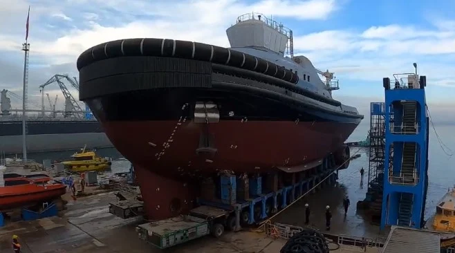 SANMAR Shipyards launches Haisea Marine’s dual-fuel escort tug