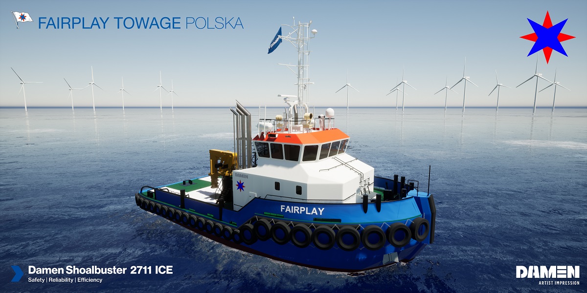 Damen signs with Fairplay Towage for IMO Tier III certified Shoalbuster 2711