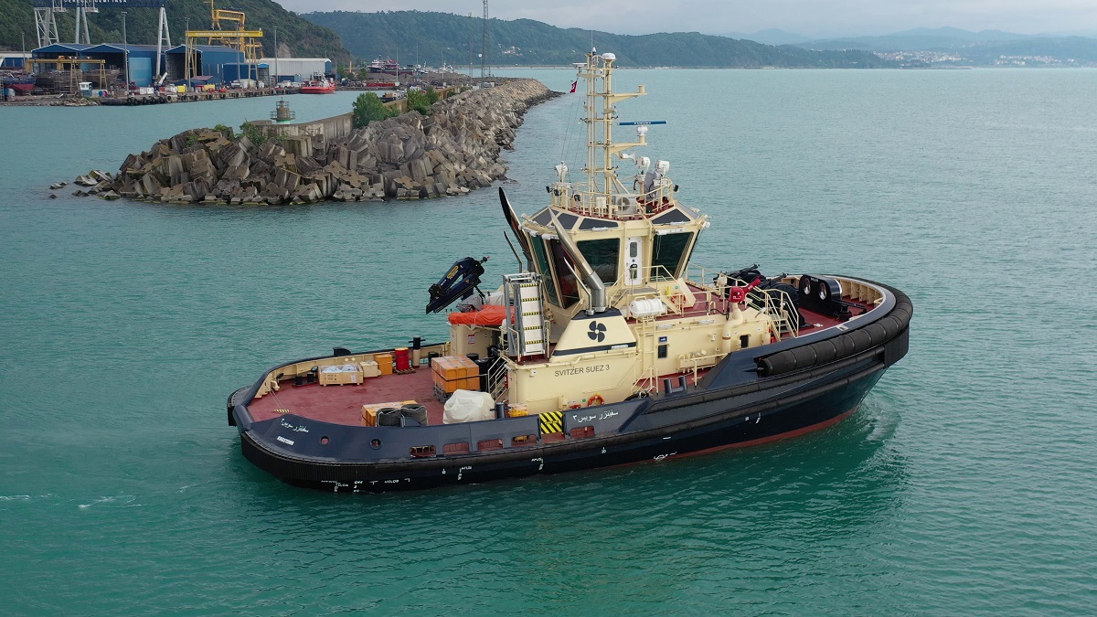 Med Marine delivers second MED-A2885 RAstar 2800 series tugboats to global towage leader Svitzer for their Suez Canal fleet