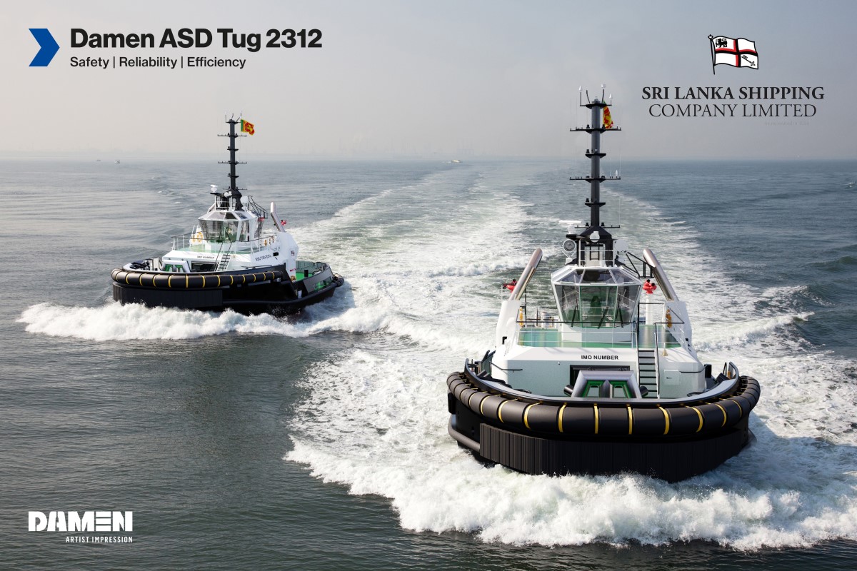 Sri Lanka Shipping Company places an order for two Damen ASD Tugs 2312
