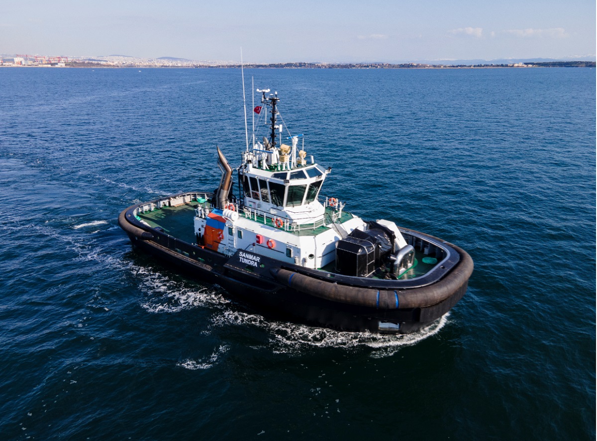 Sanmar delivers first of pair of unique ice-breaking tugboat