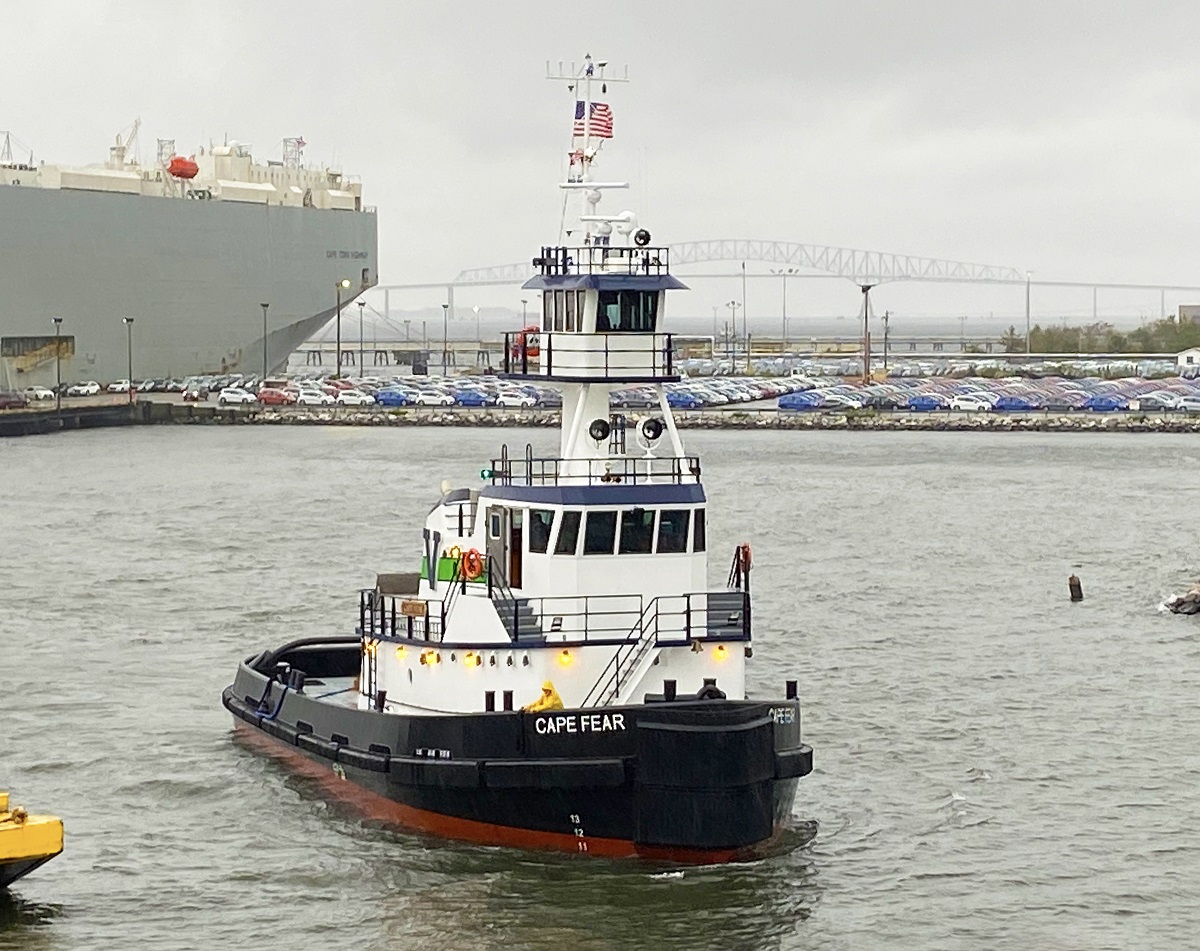 Vane Brothers’ latest 3,000-HP model-Bow tugboat, Cape Fear, joins fleet